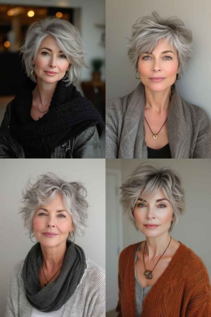 Latest Trends in Haircuts for 60 Women Layered Trends