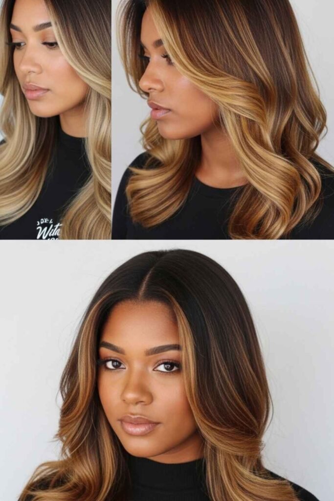Latest Trends in Winter Hair Colors for Dark Skin Balayage