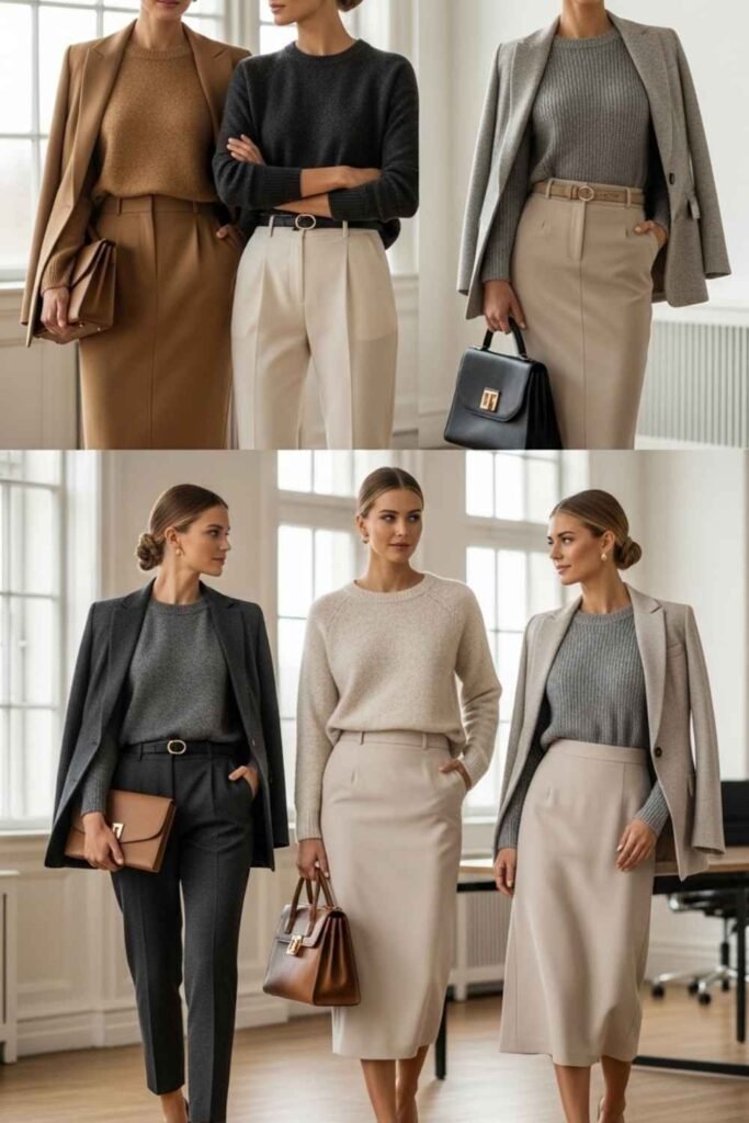 Office Ready Sweater Outfits for Professional Women