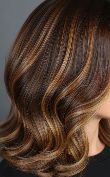 Best Chocolate Brown Hair Styles with Warm Highlights