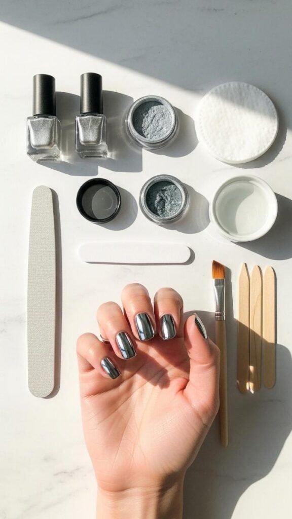 Budget Friendly Chrome Nail Ideas