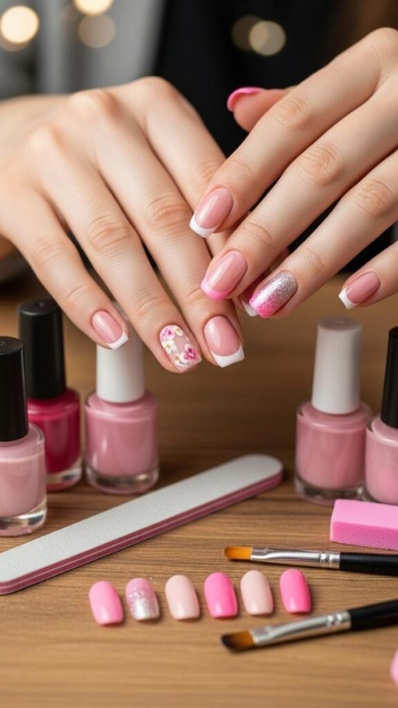 Budget Friendly Pink Nail Ideas