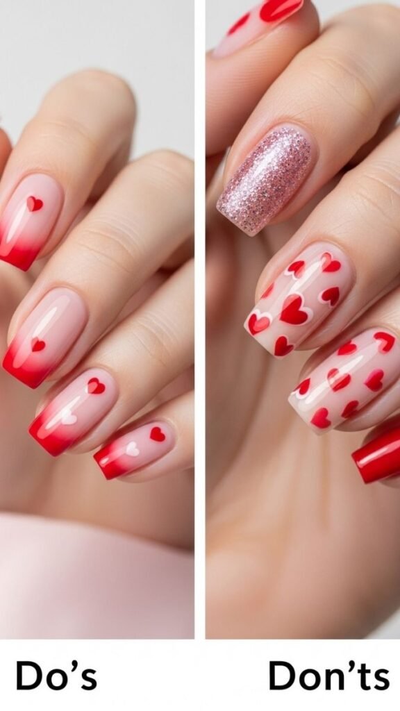 Do's and Don'ts of February Valentine Nail Designs