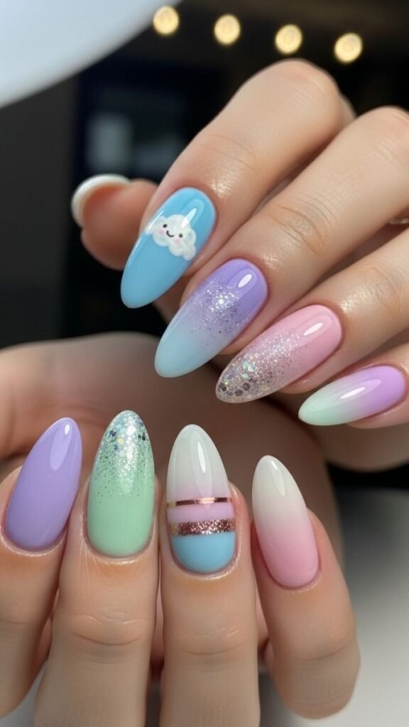 Latest Trends in Cute Nail Designs 2026 Pastel & Glitter Edition