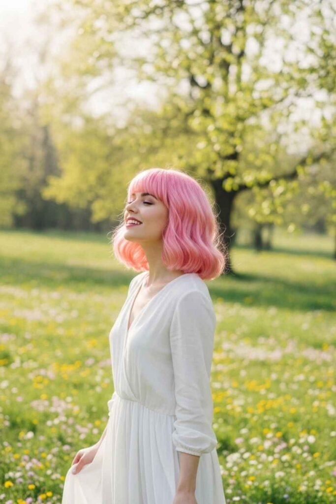 Seasonal Colors and Combinations Pink Hair Through the Year
