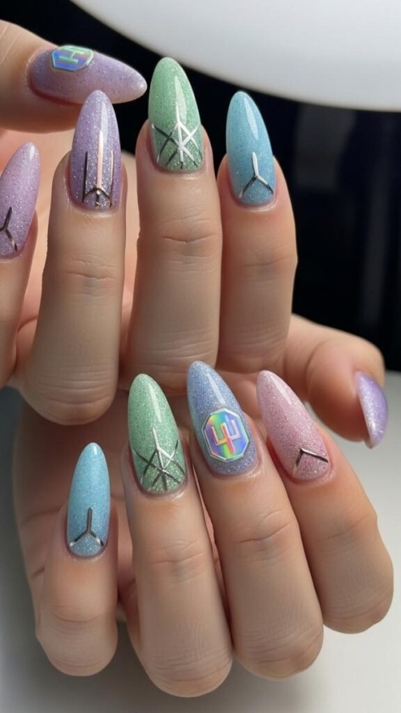 Trend Forecast Pastel Glitter Nails in Late 2026 & 2027
