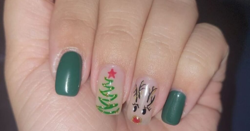 Christmas Nail Designs for Short Nails