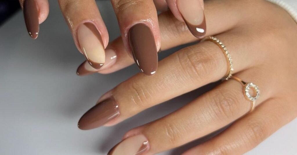 Fall Nail Inspo Chic Brown & Caramel Nails